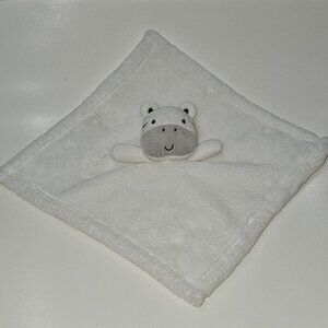 Baby Gear Zebra Lovey Security Blanket Plush Baby Toy 14"x14" SOFT White Black